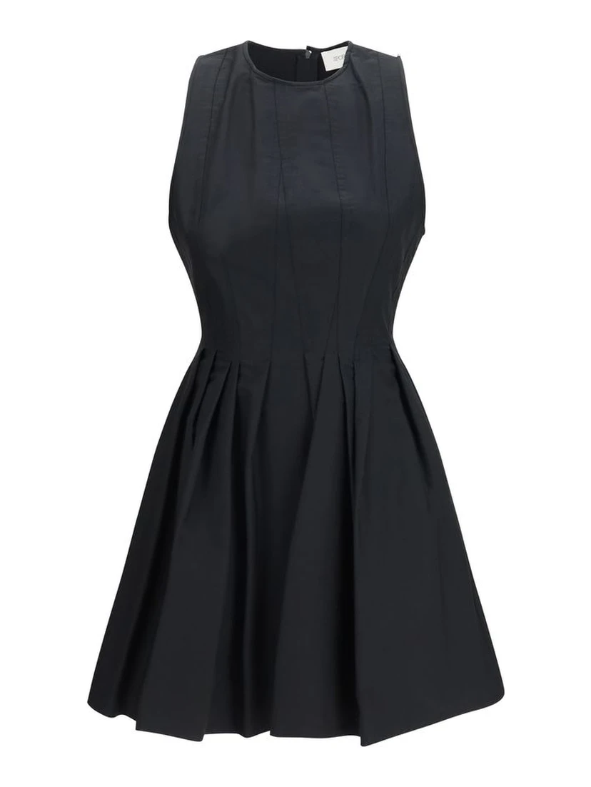 Black Cotton Casual Dress