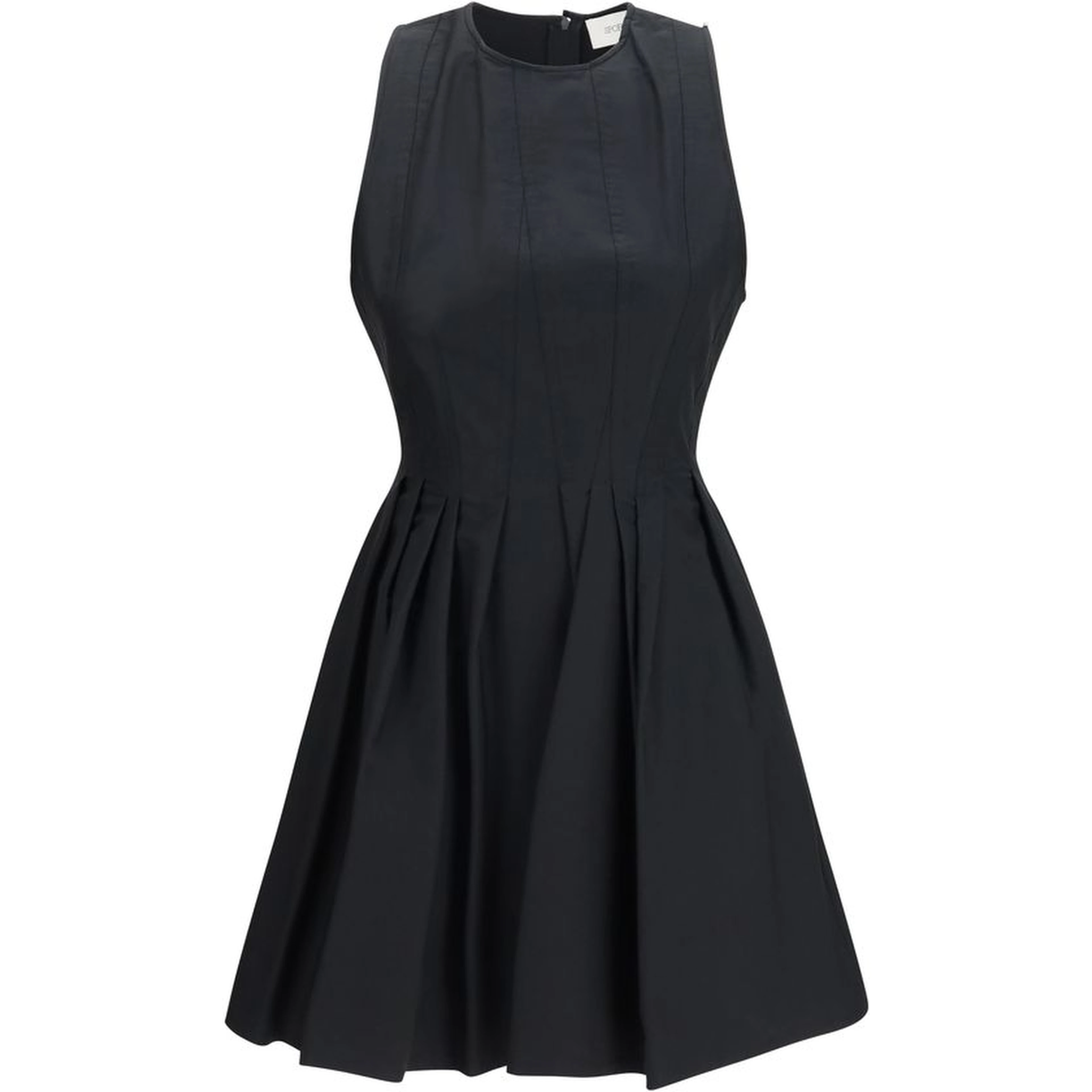 Black Cotton Casual Dress
