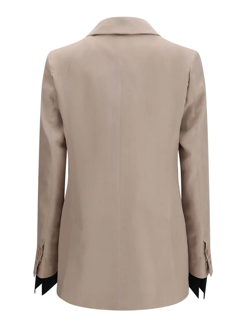 Beige Silk Clothing
