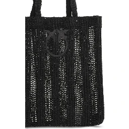 Black Raffia Shoulder Bag