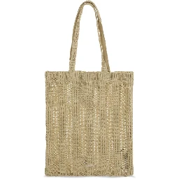 Beige Raffia Shoulder Bag