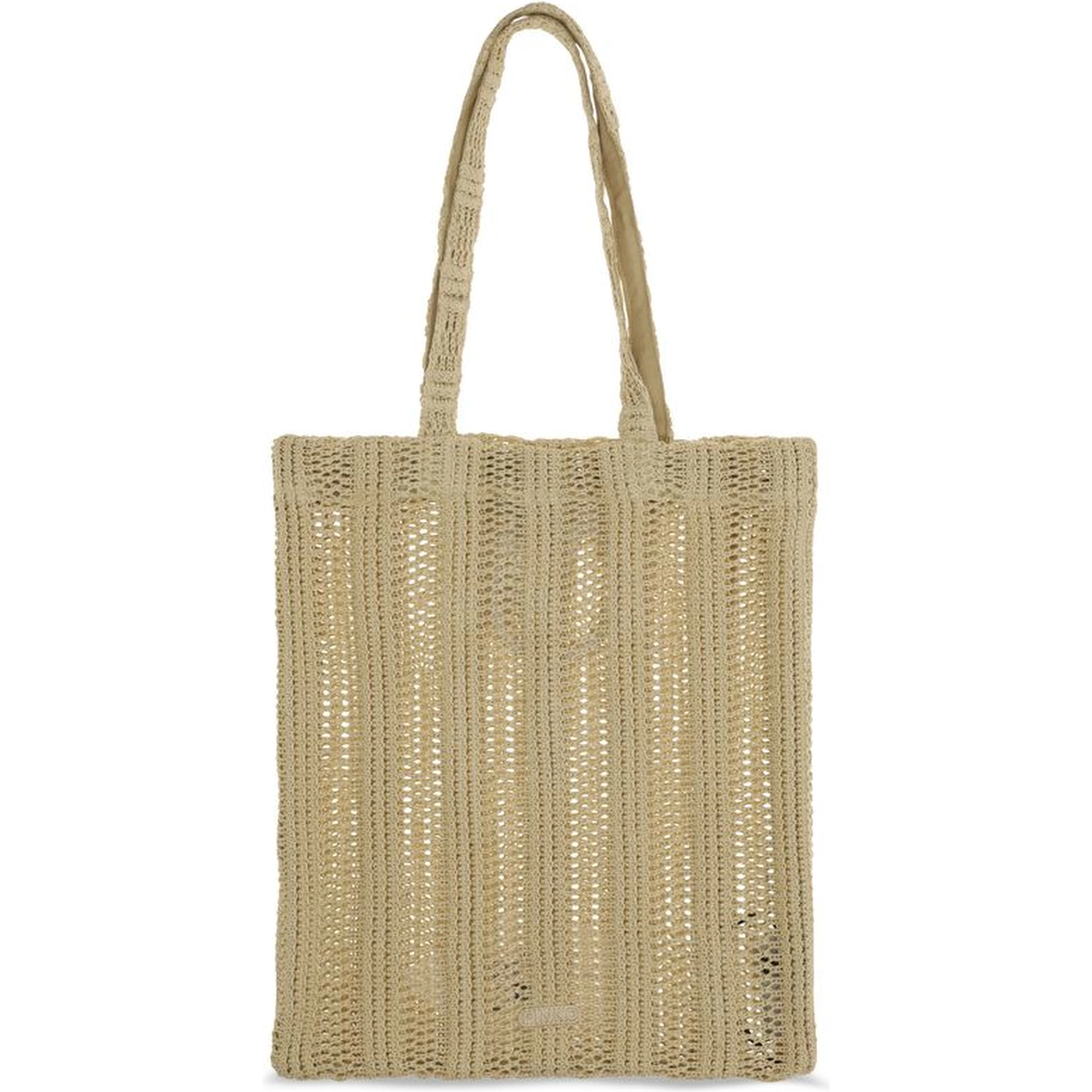 Beige Raffia Shoulder Bag