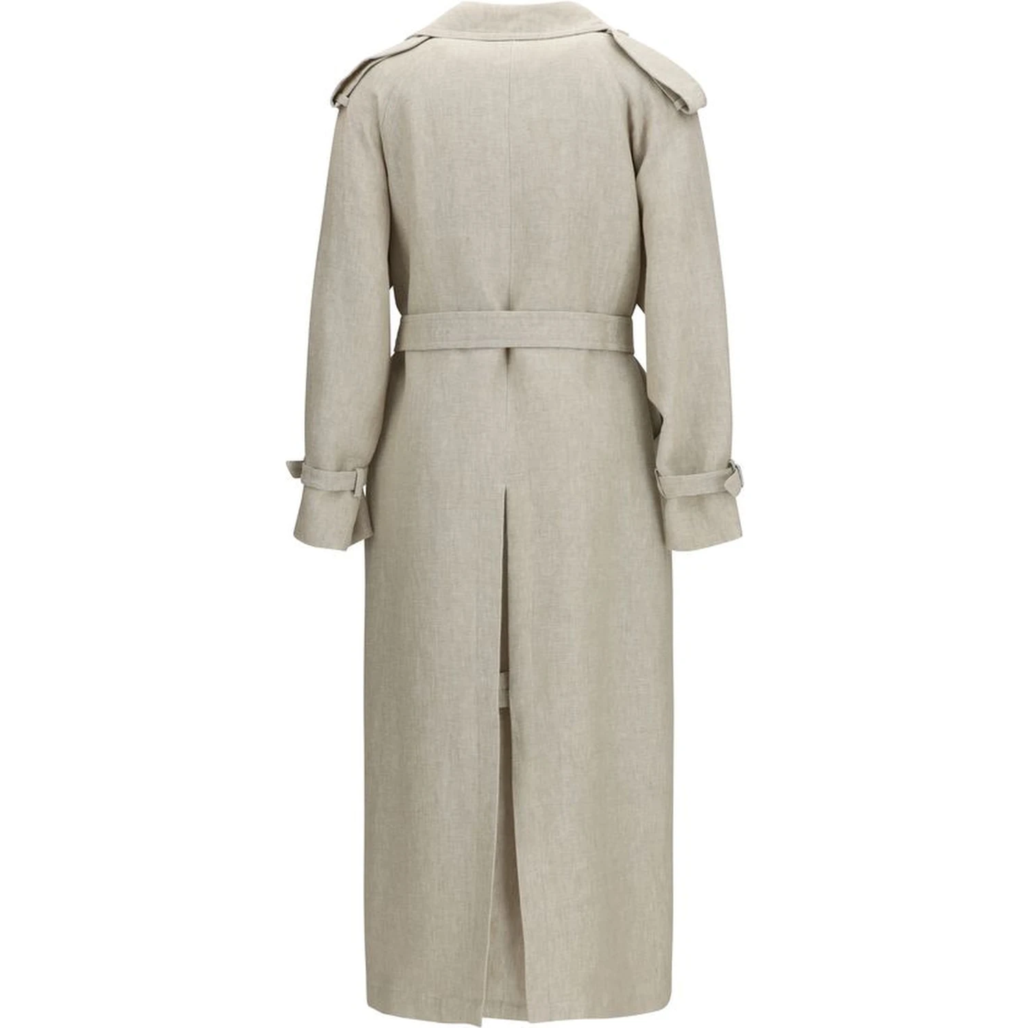 Brown Linen Trench Coat