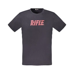 Blue Cotton Men's T-Shirt