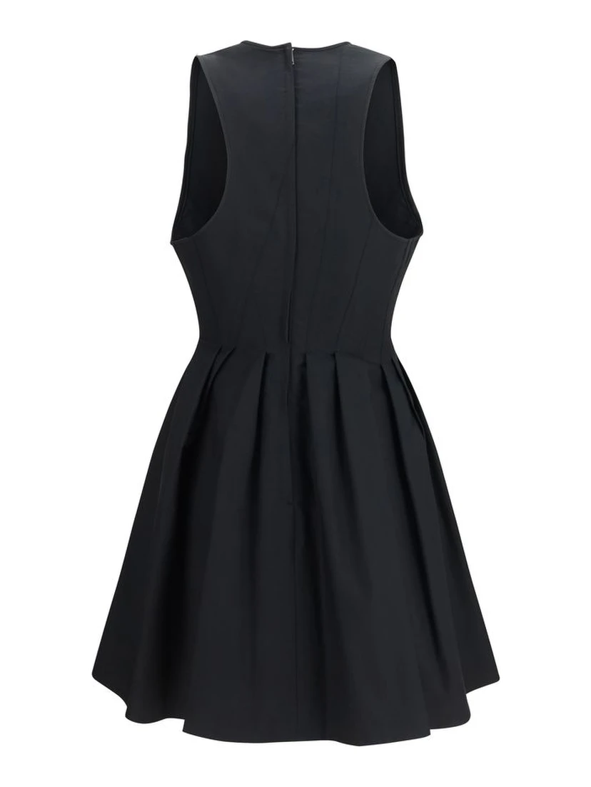 Black Cotton Casual Dress