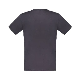 Blue Cotton Men's T-Shirt