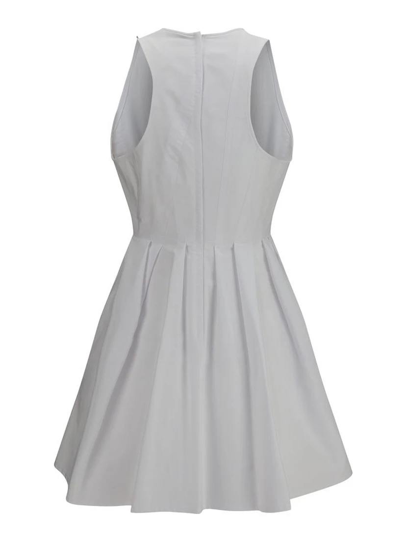 White Cotton Casual Dress