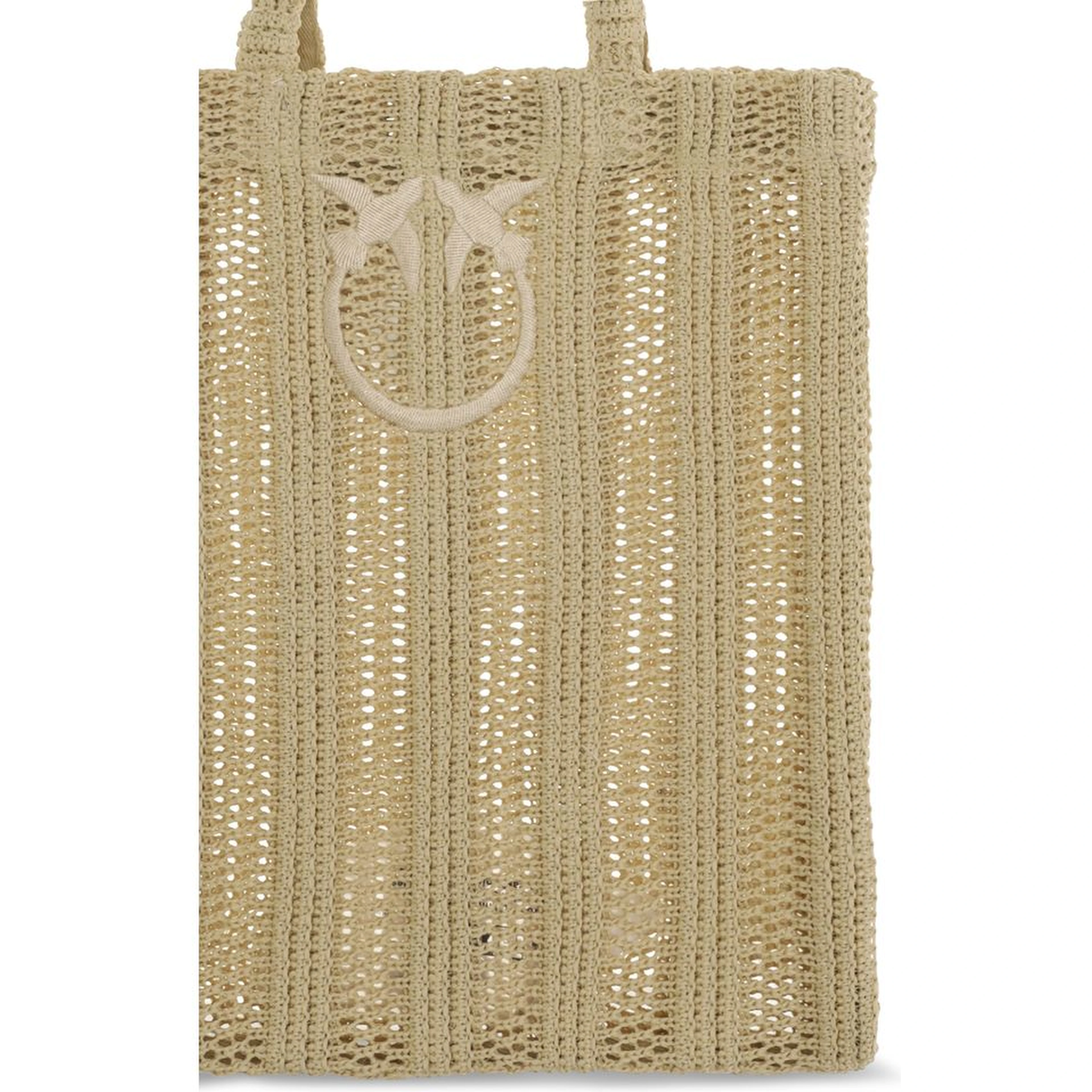 Beige Raffia Shoulder Bag