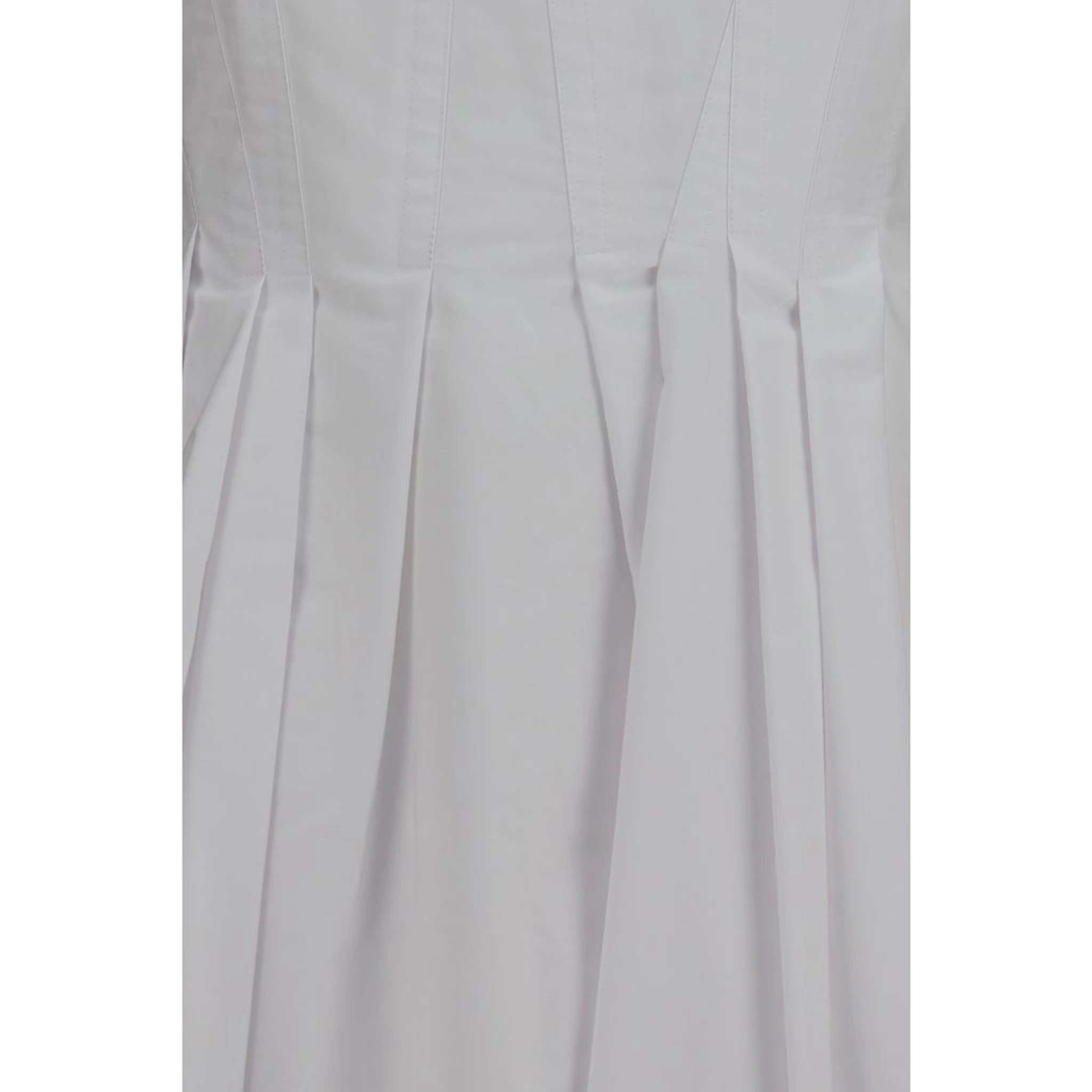 White Cotton Casual Dress