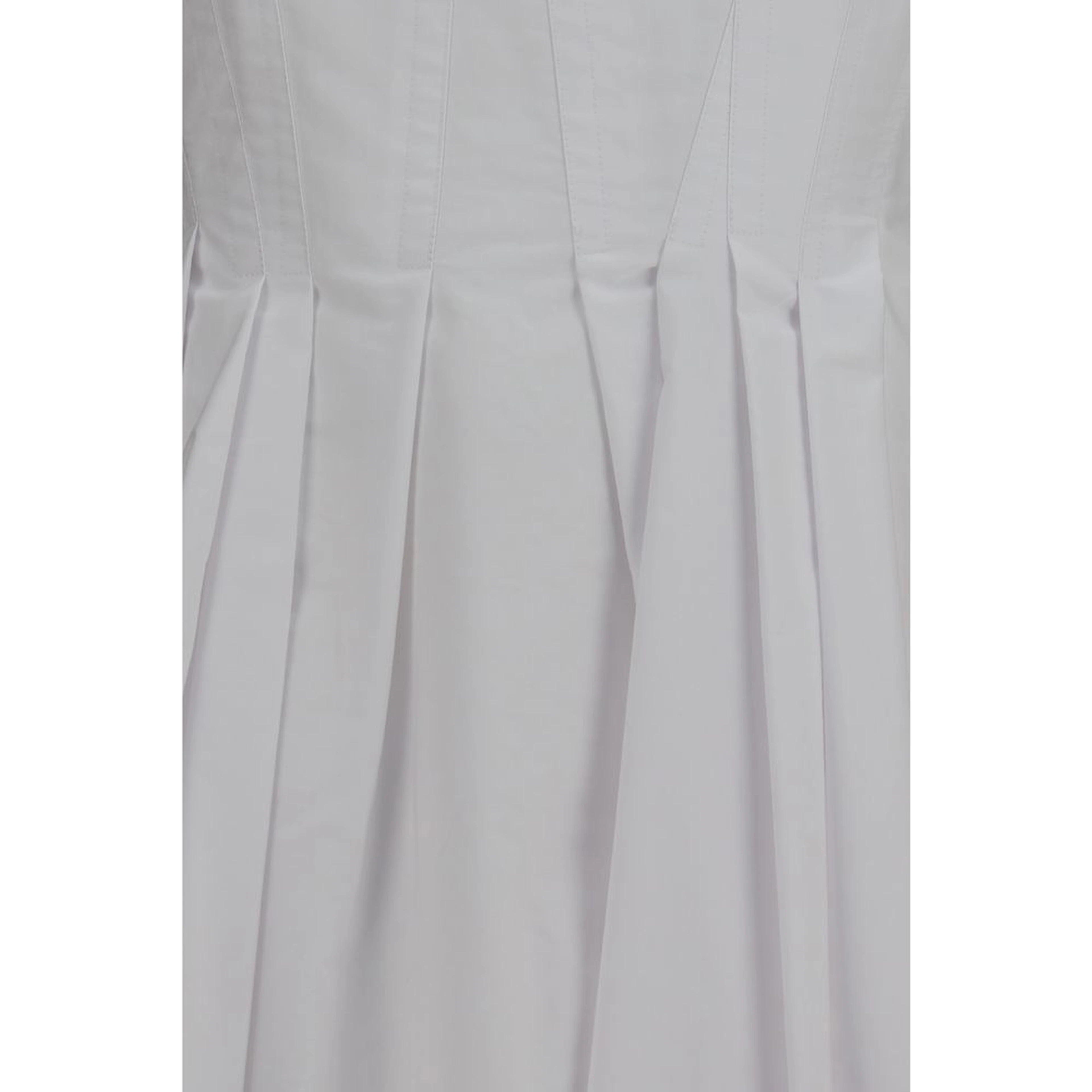 White Cotton Casual Dress