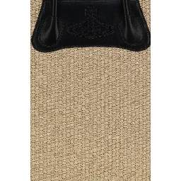 Beige Raffia Shoulder Bag