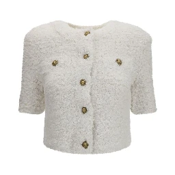 White Polyamide Cardigan