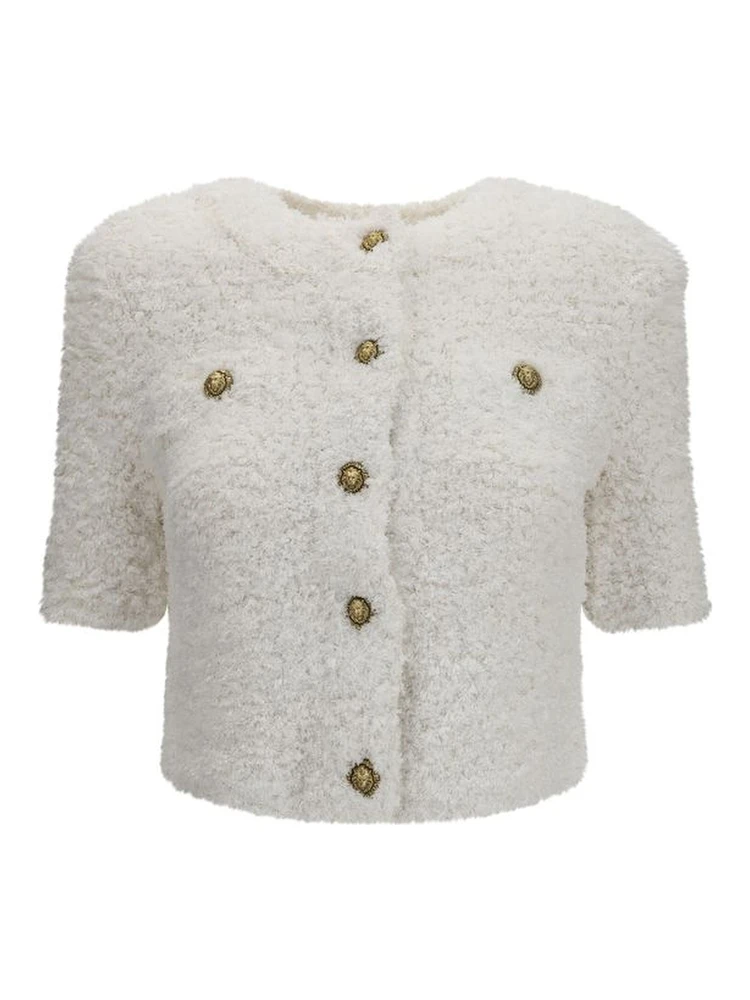 White Polyamide Cardigan
