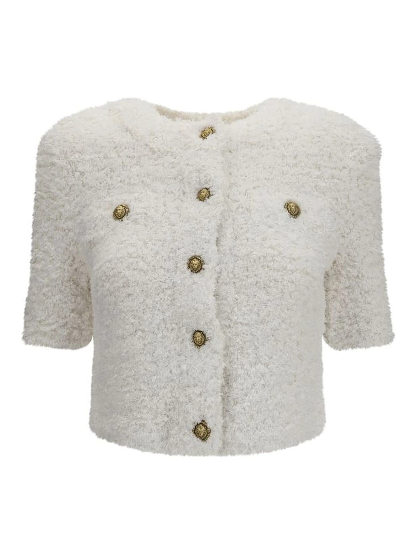 White Polyamide Cardigan