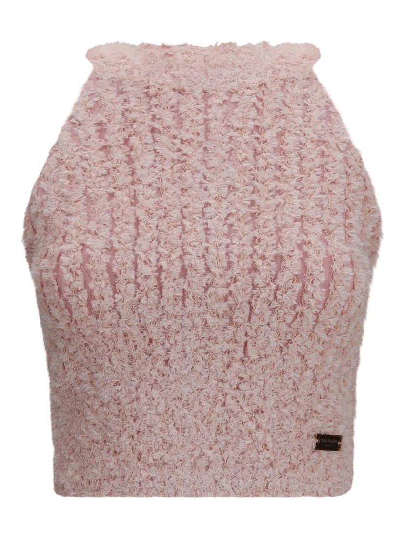 Multicolor Viscose Sleeveles T-Shirt
