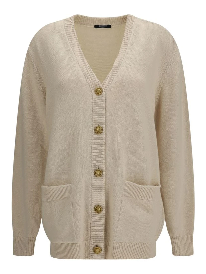 Beige Cotton Cardigan
