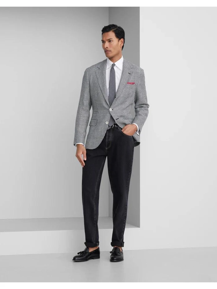 Blue Cotton Straight-Leg Jeans