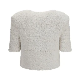 White Polyamide Cardigan