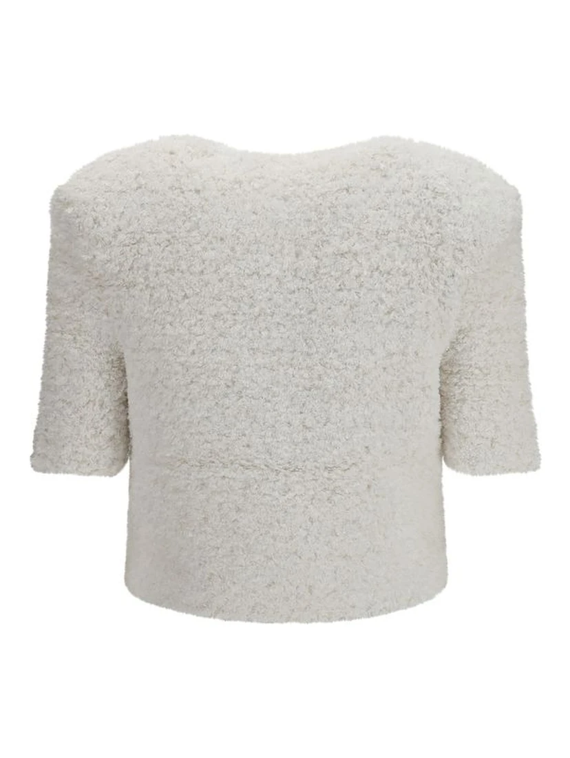 White Polyamide Cardigan