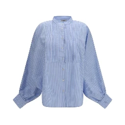 Blue Cotton Pattern Shirt