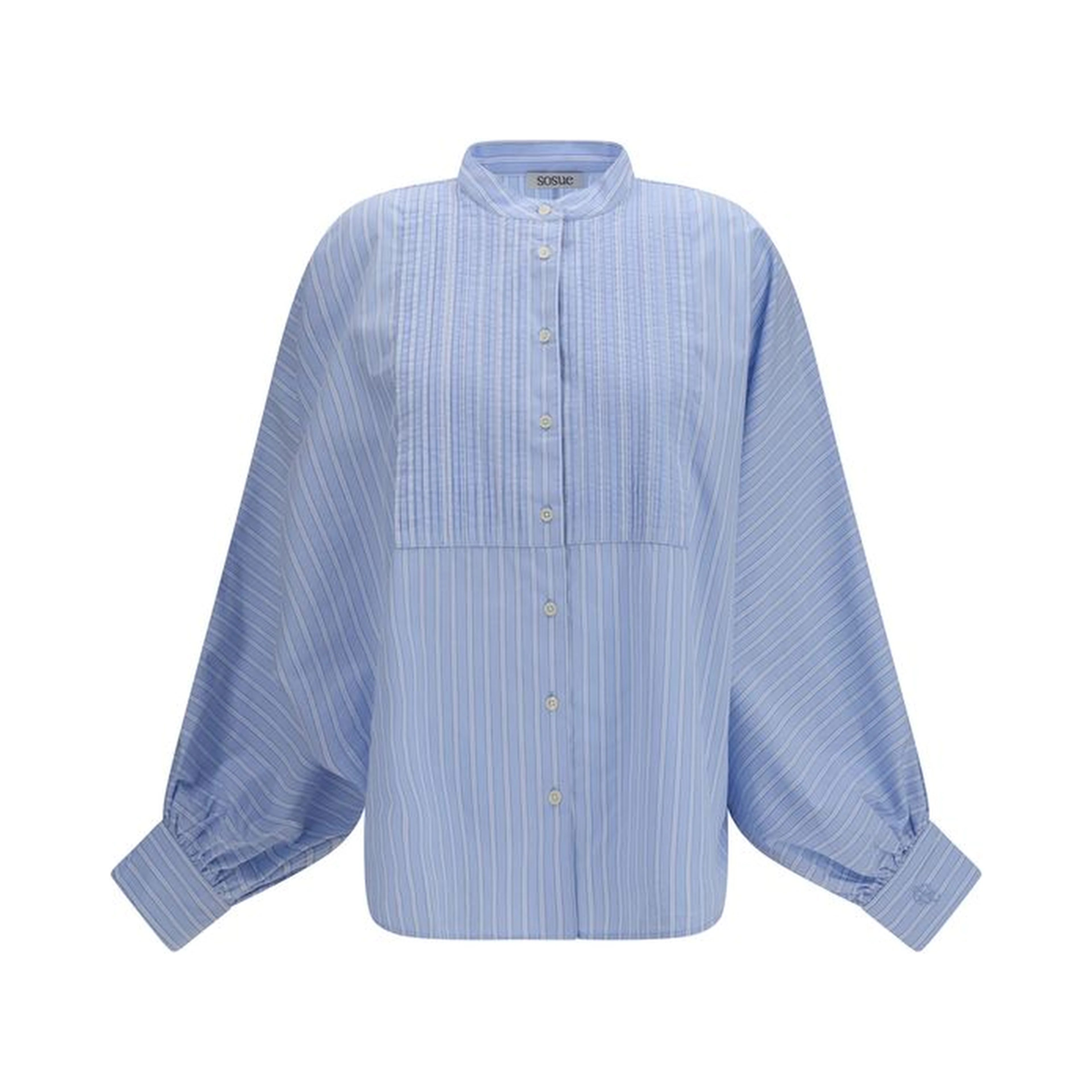 Blue Cotton Pattern Shirt