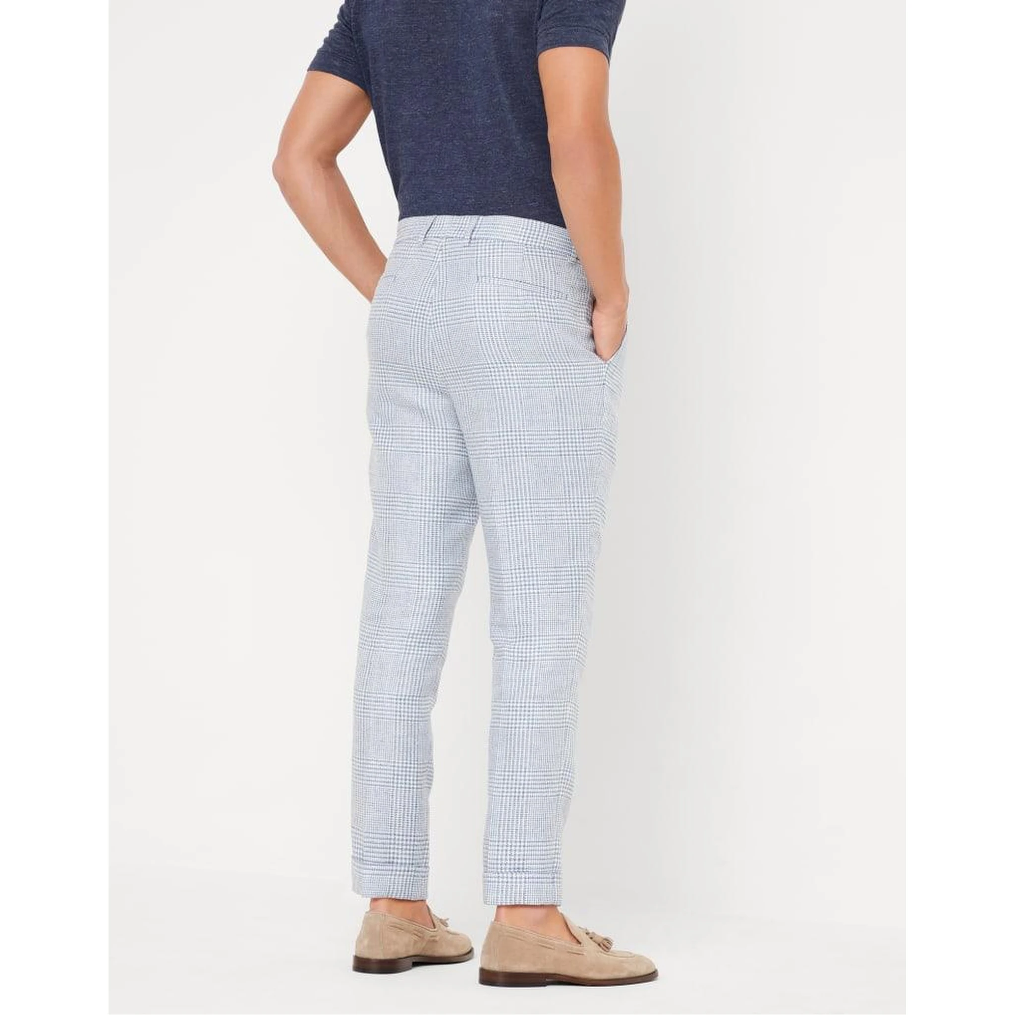 Light Blue Linen Two-Piece Suit