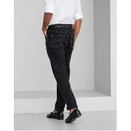 بنطلون جينز أزرق قطني بقصة مستقيمة