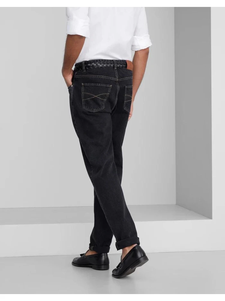 Blue Cotton Straight-Leg Jeans alternative