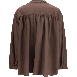 Brown Cotton Pattern Shirt