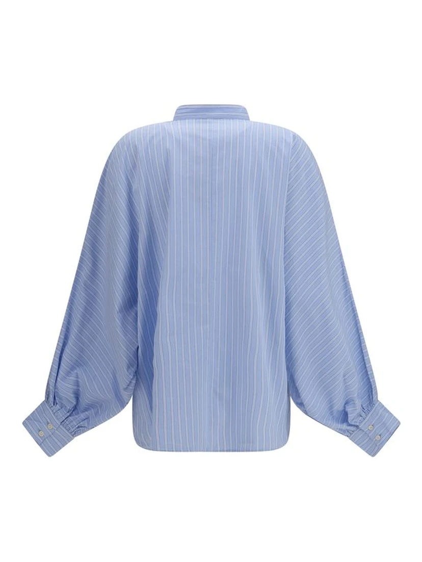 Blue Cotton Pattern Shirt