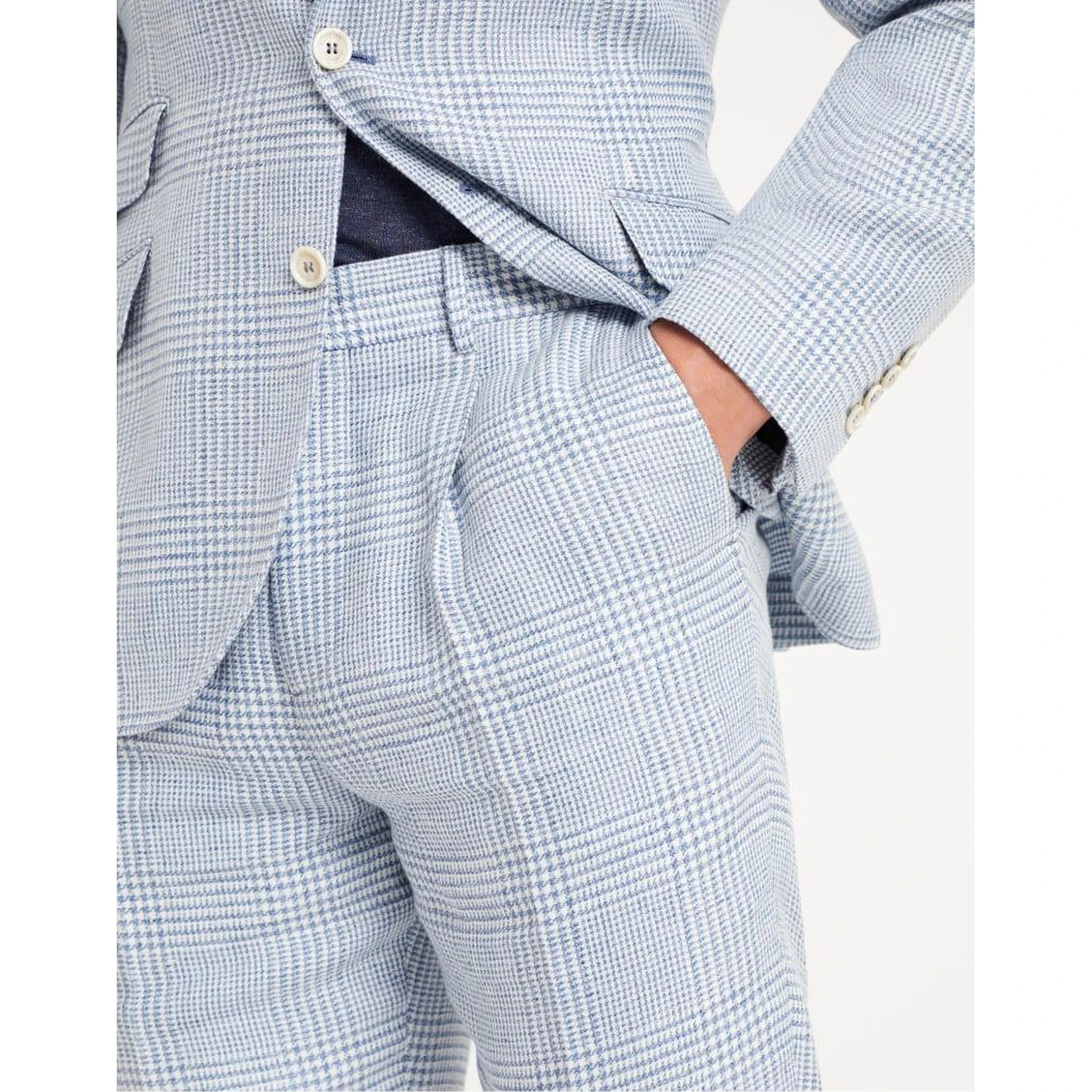 Light Blue Linen Two-Piece Suit