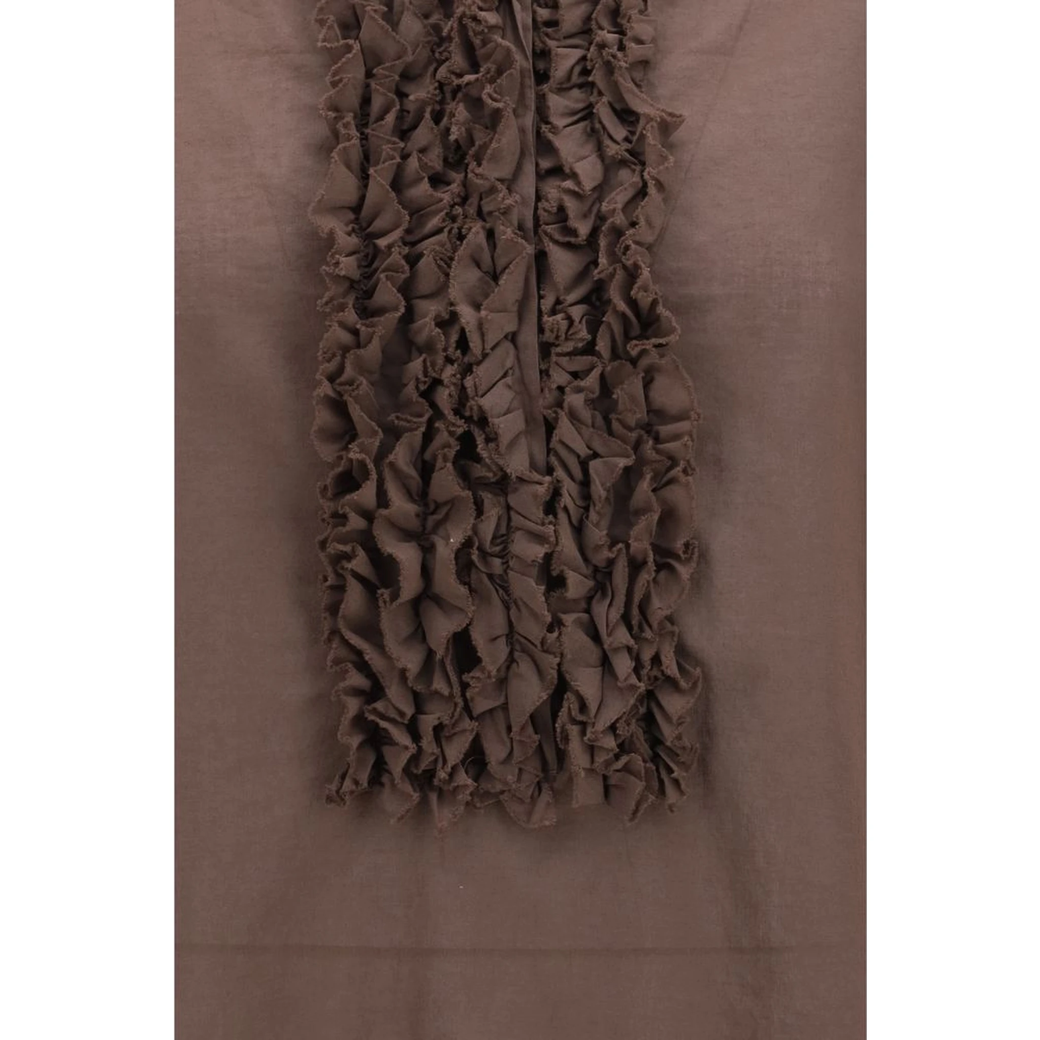 Brown Cotton Pattern Shirt