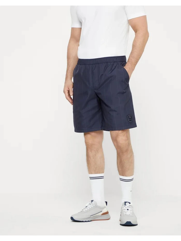 Blue Polyester Shorts