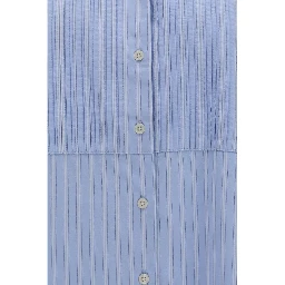 Blue Cotton Pattern Shirt