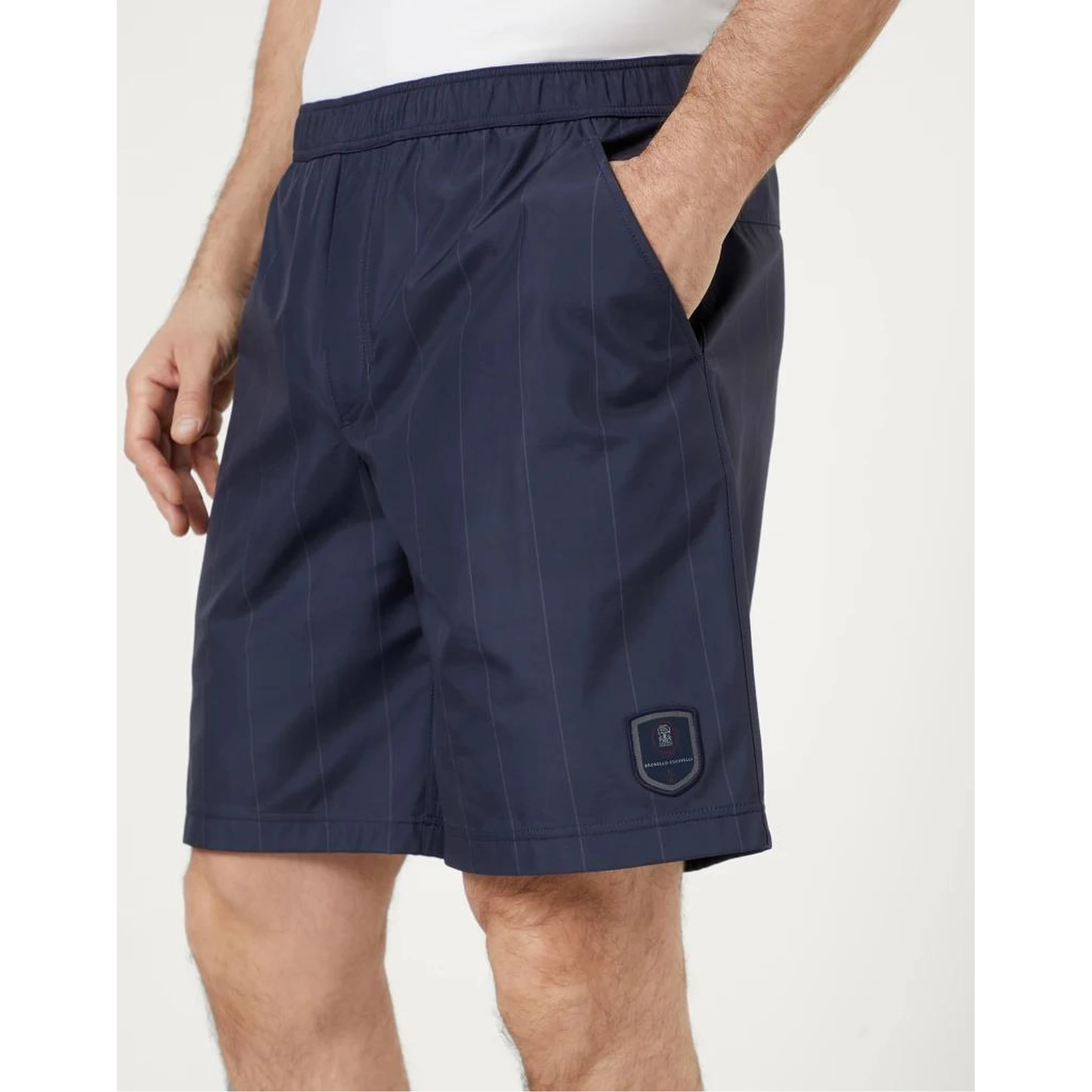 Blue Polyester Shorts