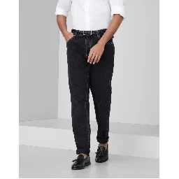 بنطلون جينز أزرق قطني بقصة مستقيمة