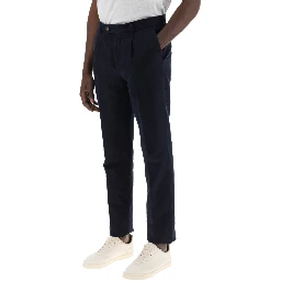 Blue Linen Casual Pants