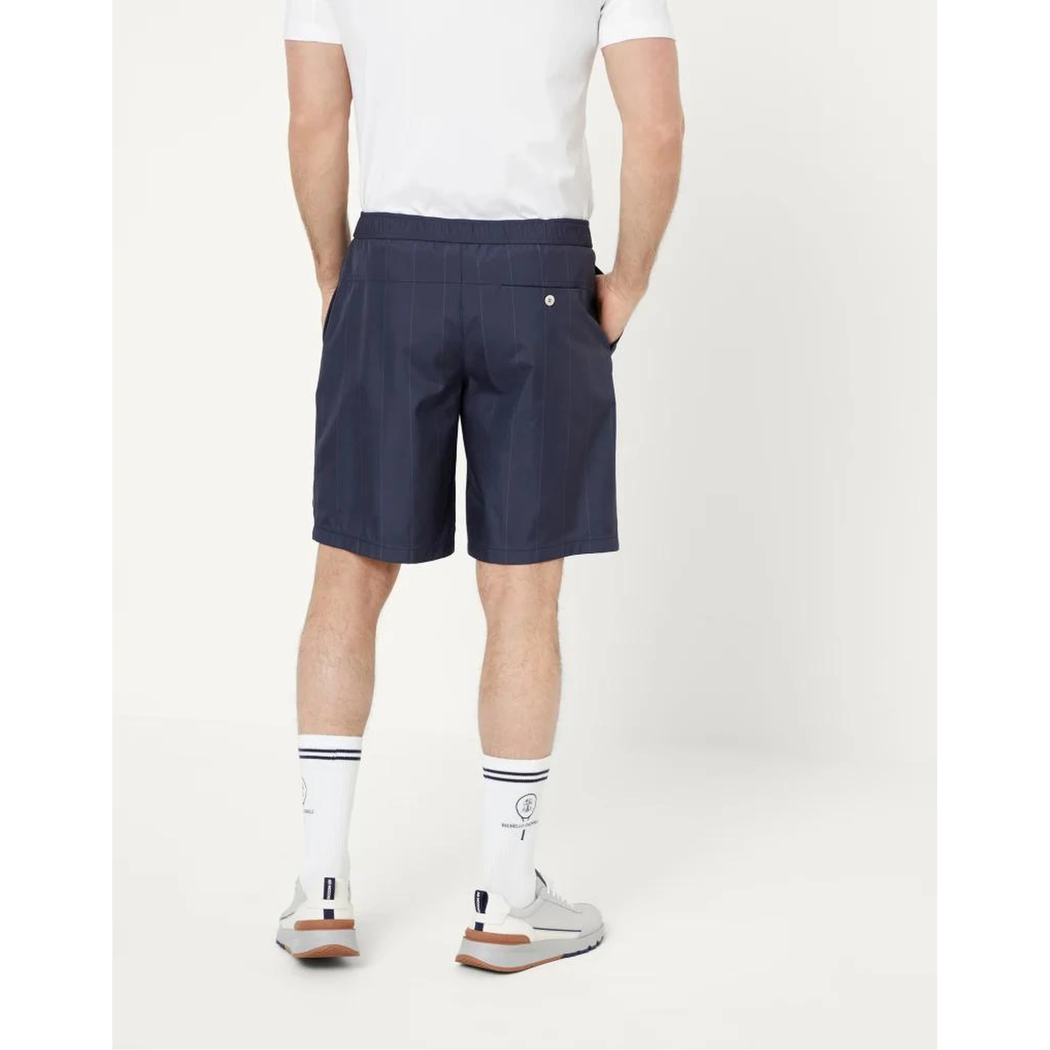 Blue Polyester Shorts
