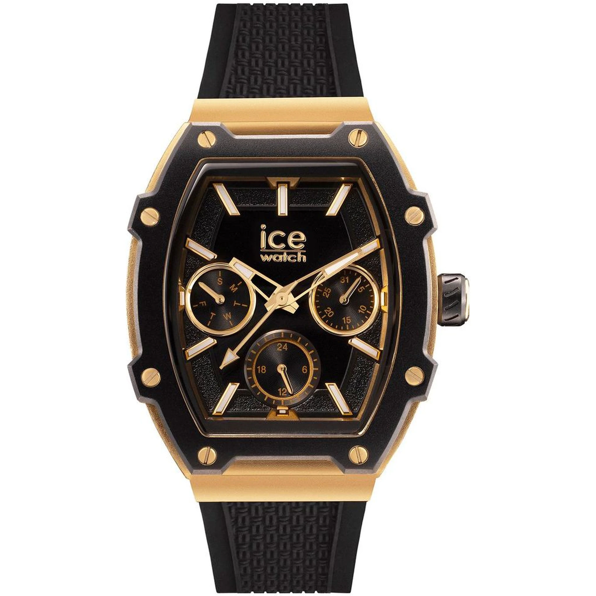 ساعة رياضية سوداء صناعية