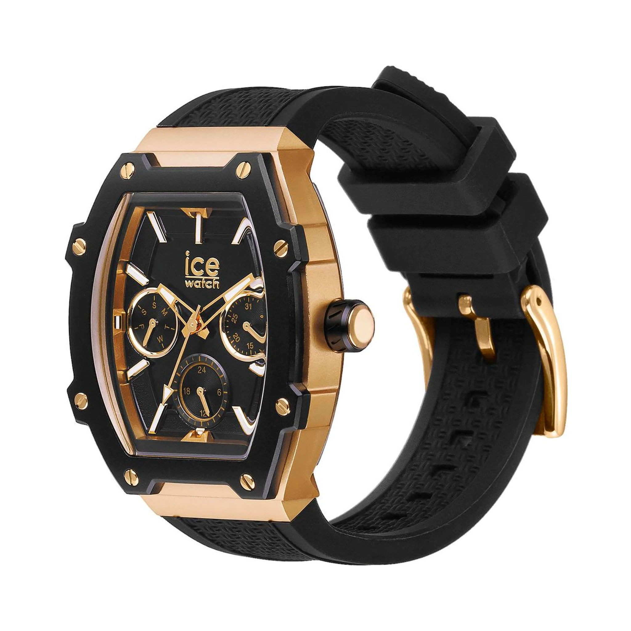 ساعة رياضية سوداء صناعية