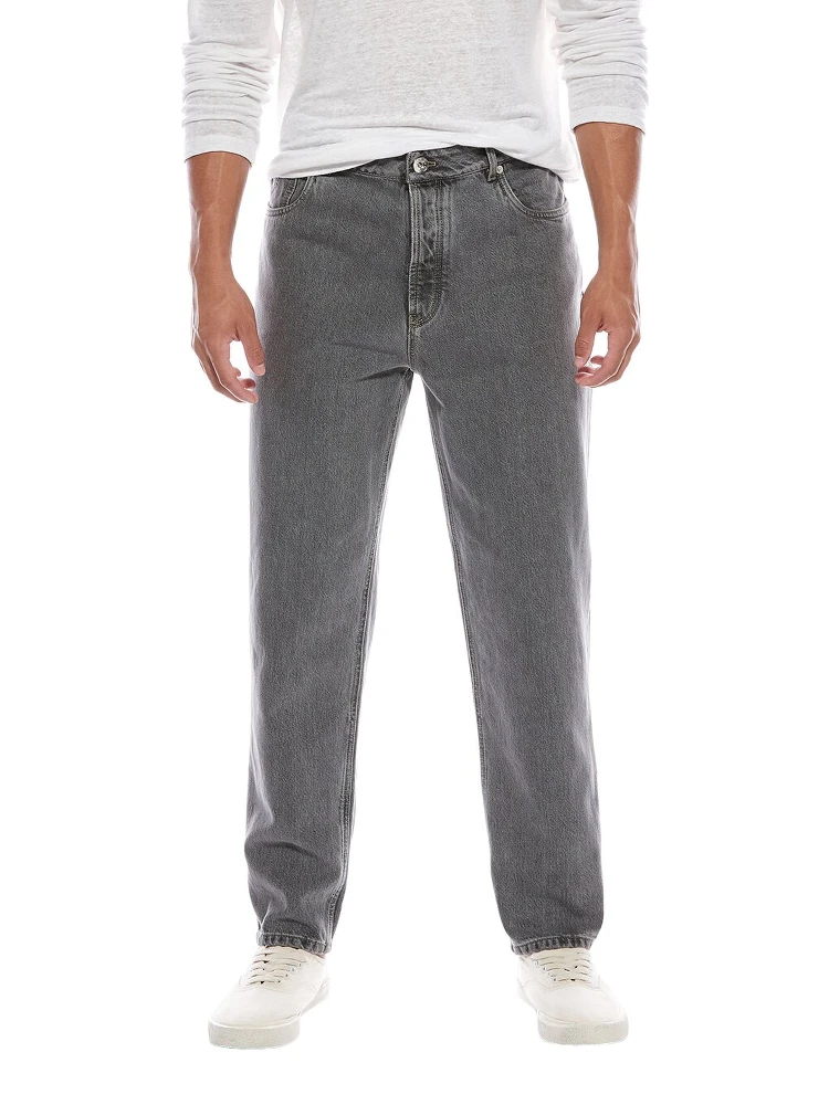 Light Blue Cotton Relaxed Fit Jeans