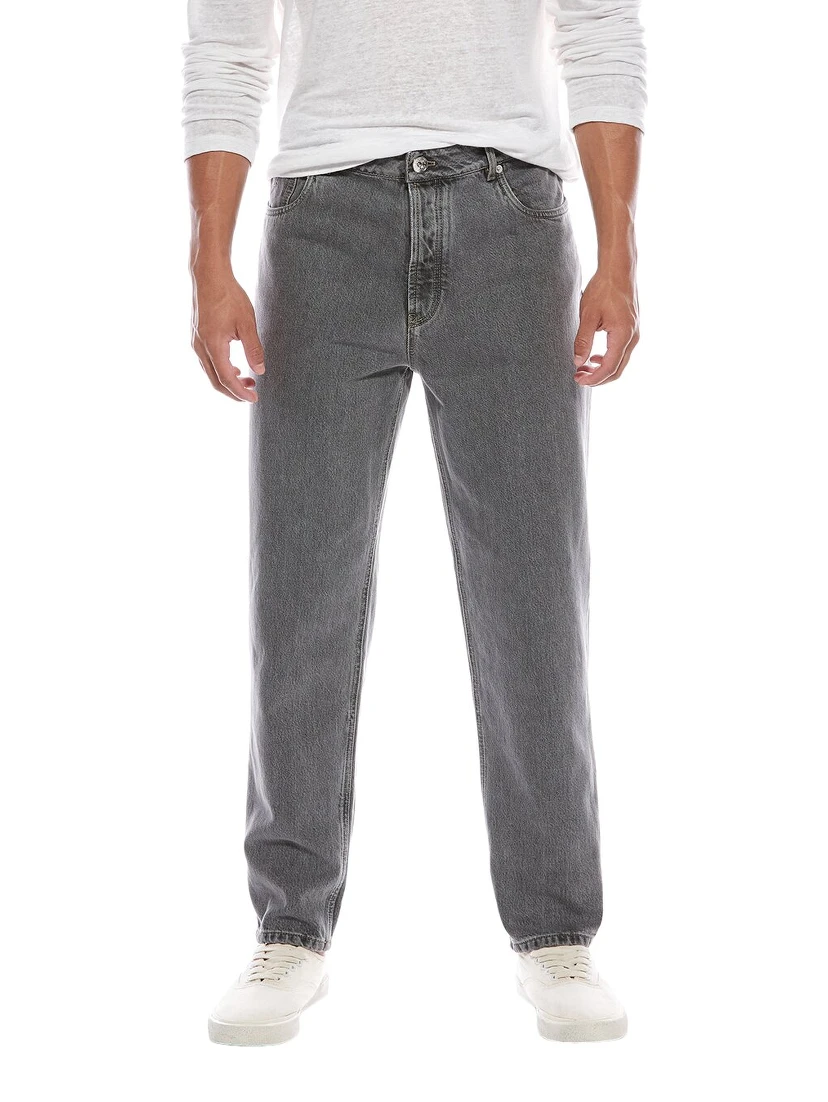 Light Blue Cotton Relaxed Fit Jeans