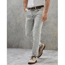 بنطلون جينز أسود من القطن