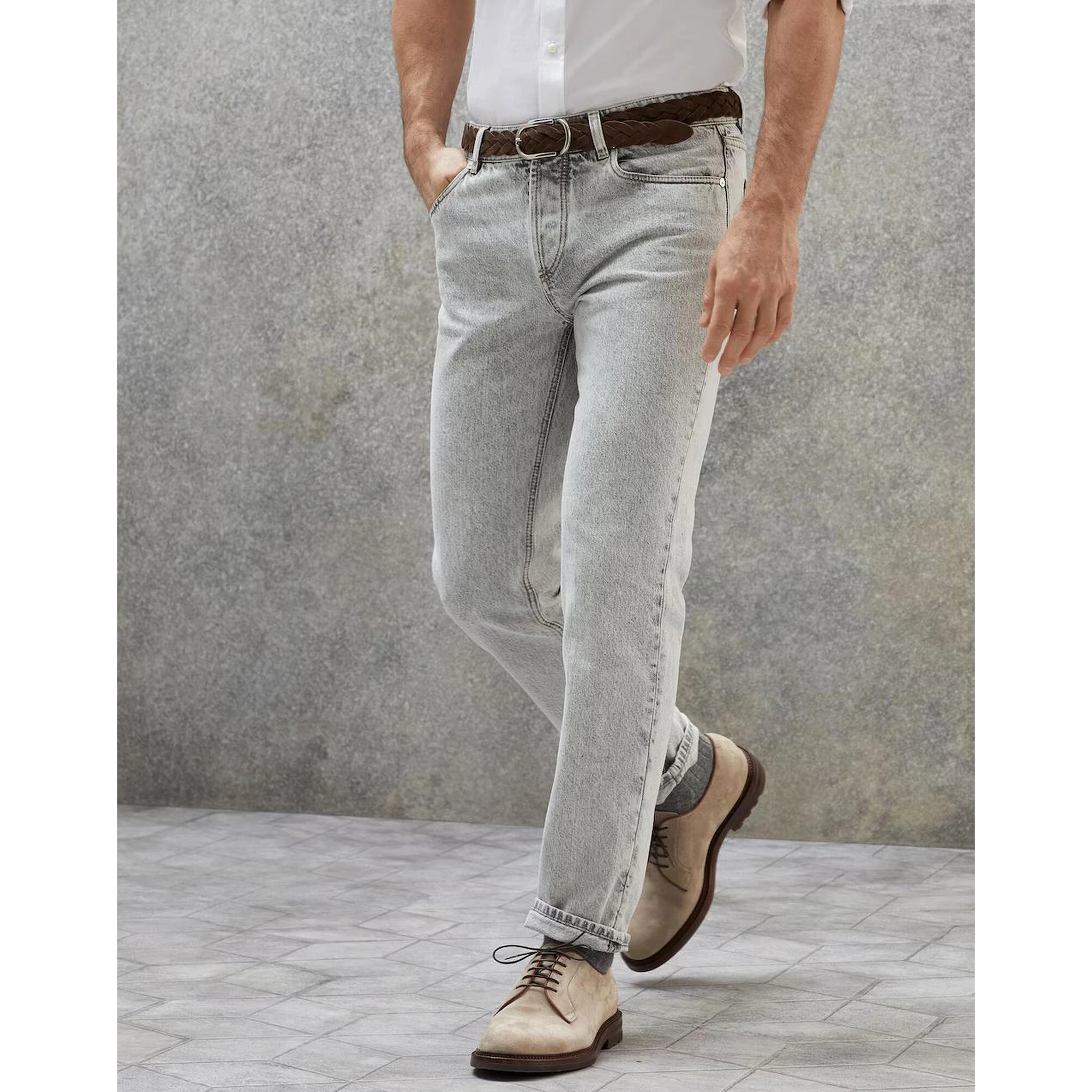 بنطلون جينز أسود من القطن