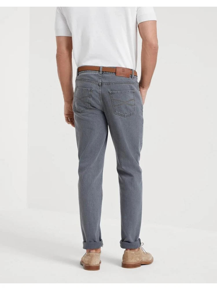 Light Blue Cotton Straight-Leg Jeans alternative