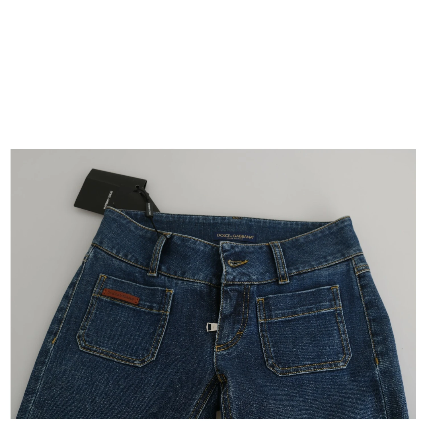 Blue Slim Fit Cropped Mid Waist Denim Jeans