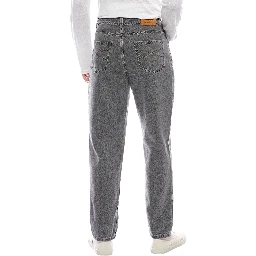 Light Blue Cotton Relaxed Fit Jeans