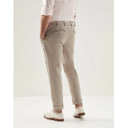 Orange Cotton Casual Pants