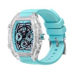 ساعة رياضية زرقاء صناعية