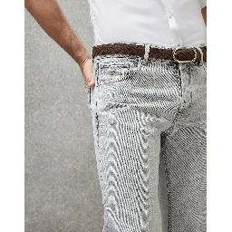 بنطلون جينز أسود من القطن